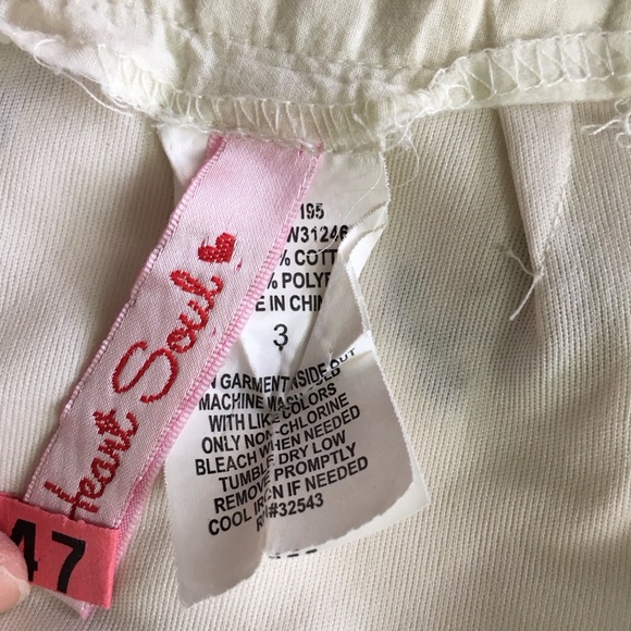 Heart Soul Y2k Cream Embroidered Flower Macrame Skirt - Picture 11 of 16